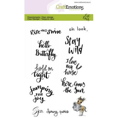 CraftEmotions Clear Stamps - Spring Quotes